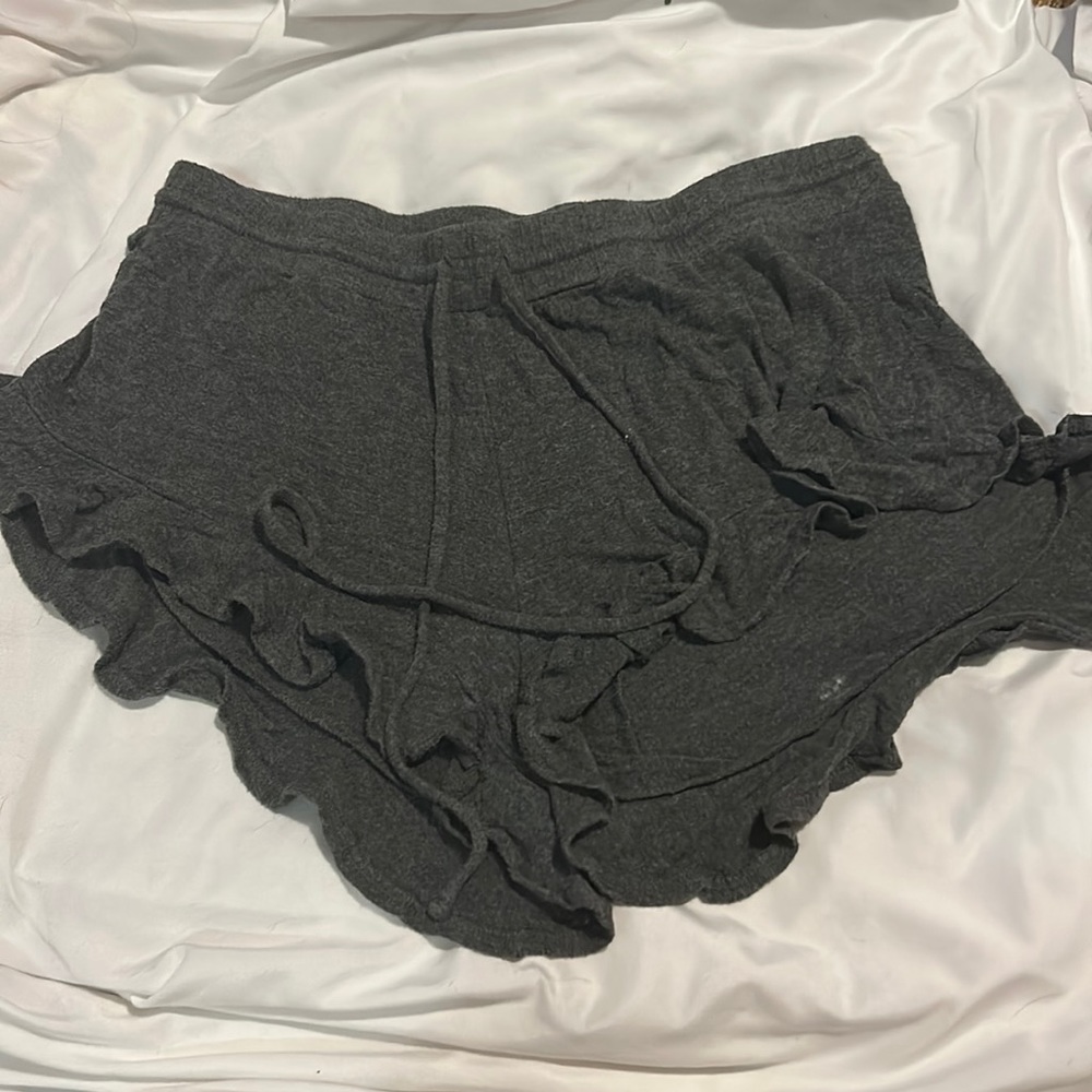 mae booty shorts, worn before and tiny hole